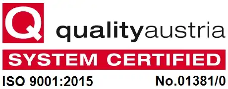 Quality Austria ISO 9001:2015 Zertifikat